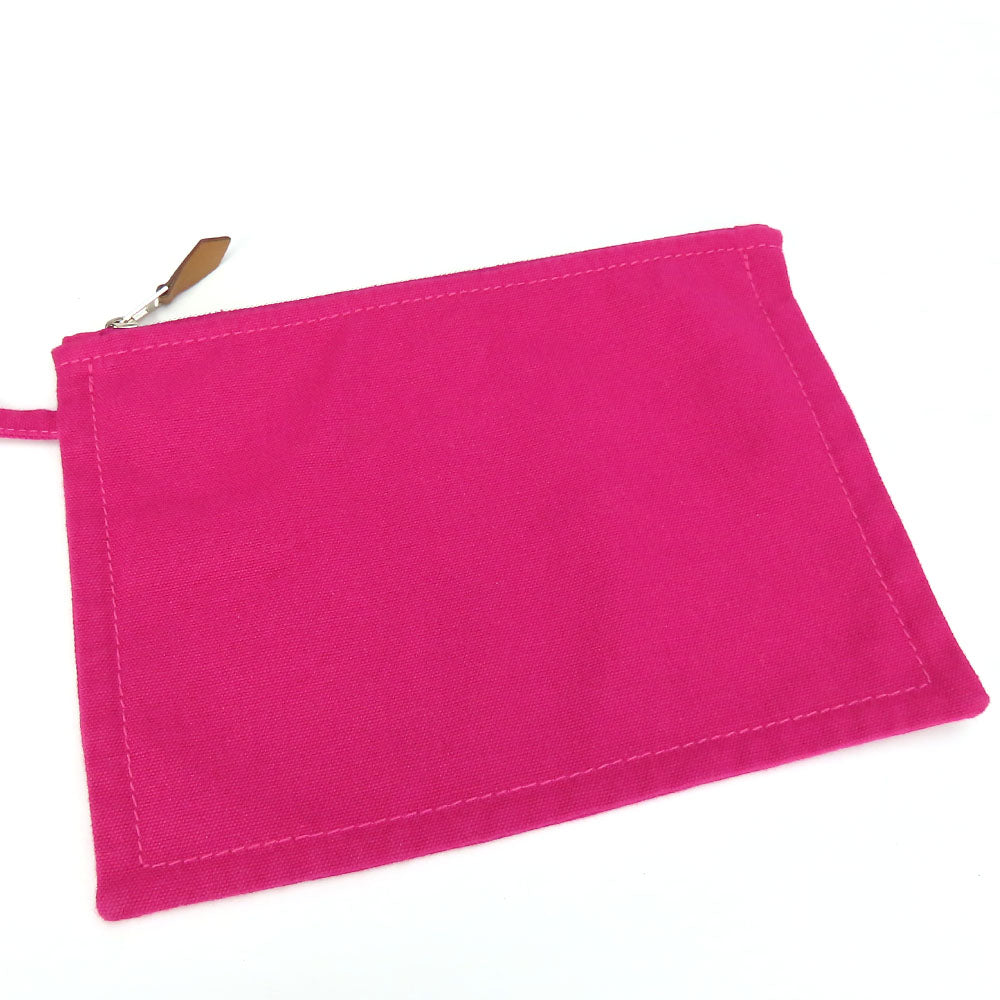 HERMES Tote Bag canvas pink Panier de Plage MM Women Used Authentic