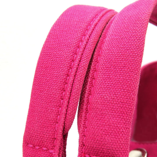 HERMES Tote Bag canvas pink Panier de Plage MM Women Used Authentic