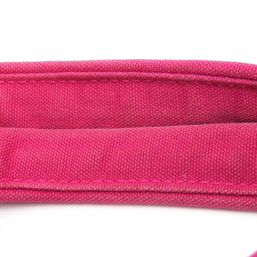 HERMES Tote Bag canvas pink Panier de Plage MM Women Used Authentic