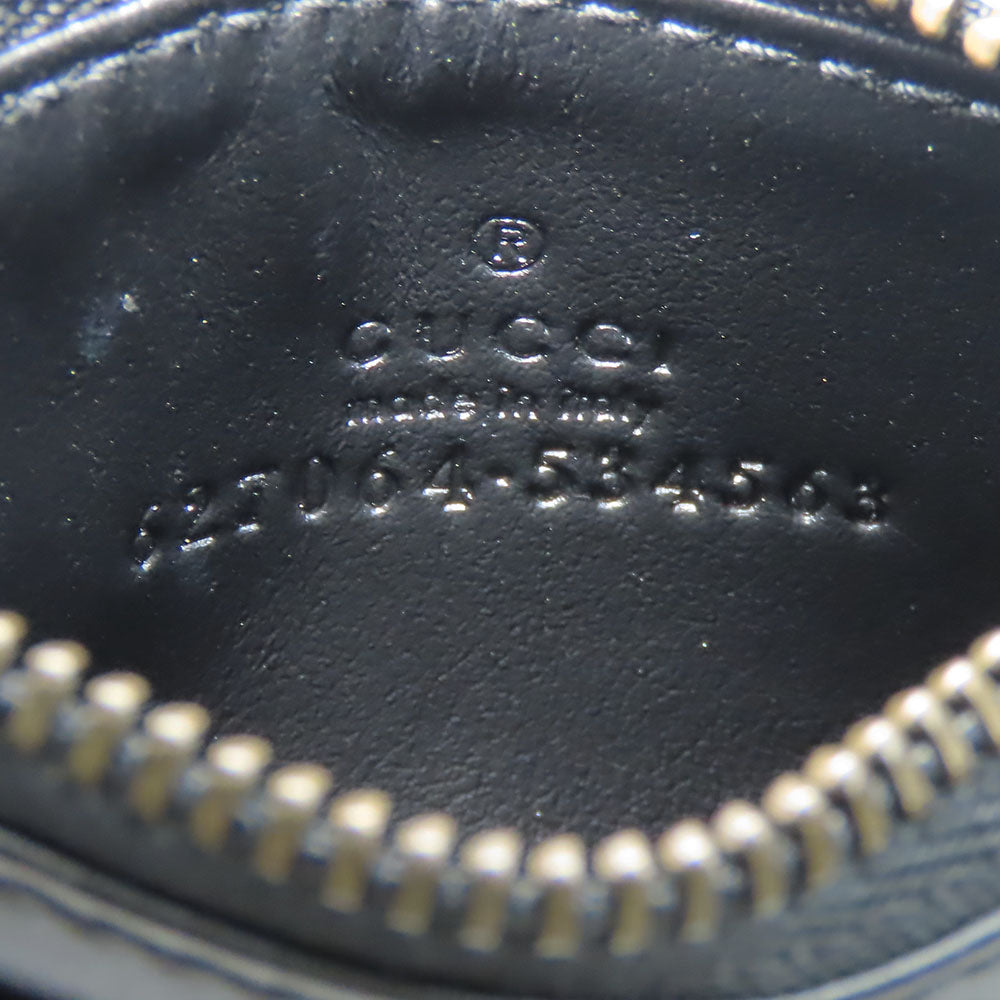 GUCCI Coin case 627064 leather black GG Marmont Women Used Authentic