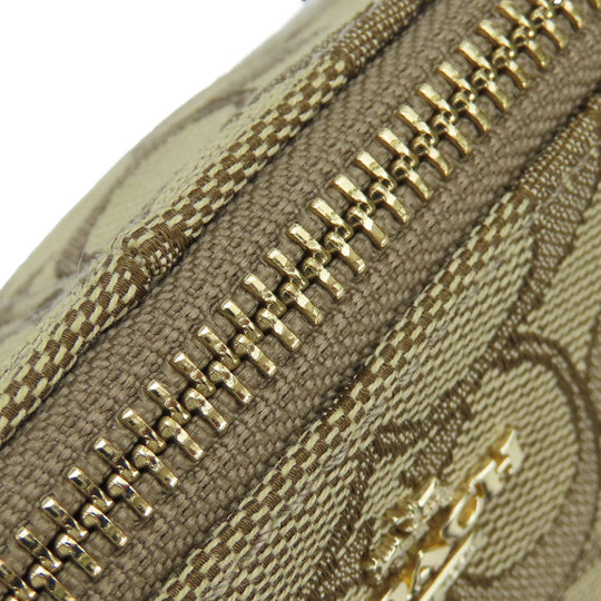 COACH Shoulder Bag F57830 Canvas, Leather Brown Signature Mini Kelsey Satchel Women Used Authentic