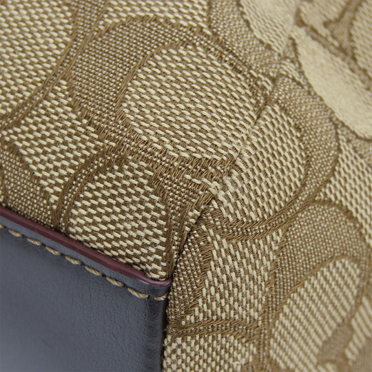 COACH Shoulder Bag F57830 Canvas, Leather Brown Signature Mini Kelsey Satchel Women Used Authentic