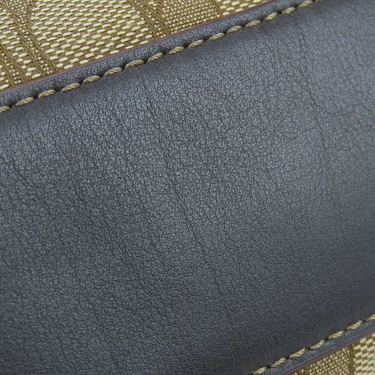 COACH Shoulder Bag F57830 Canvas, Leather Brown Signature Mini Kelsey Satchel Women Used Authentic