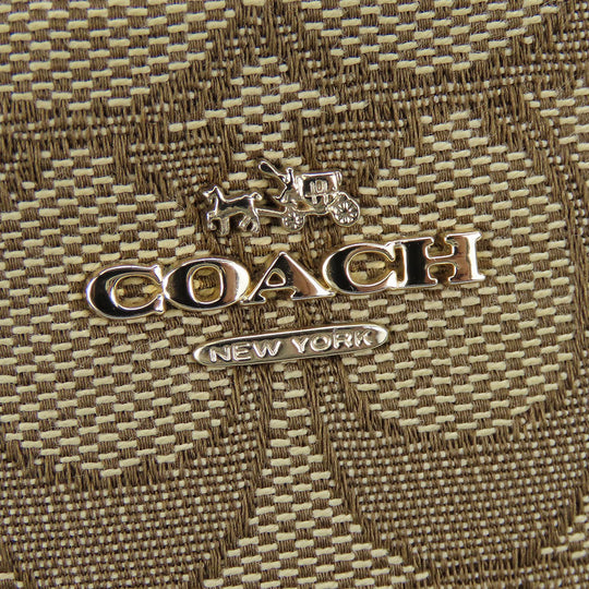 COACH Shoulder Bag F57830 Canvas, Leather Brown Signature Mini Kelsey Satchel Women Used Authentic