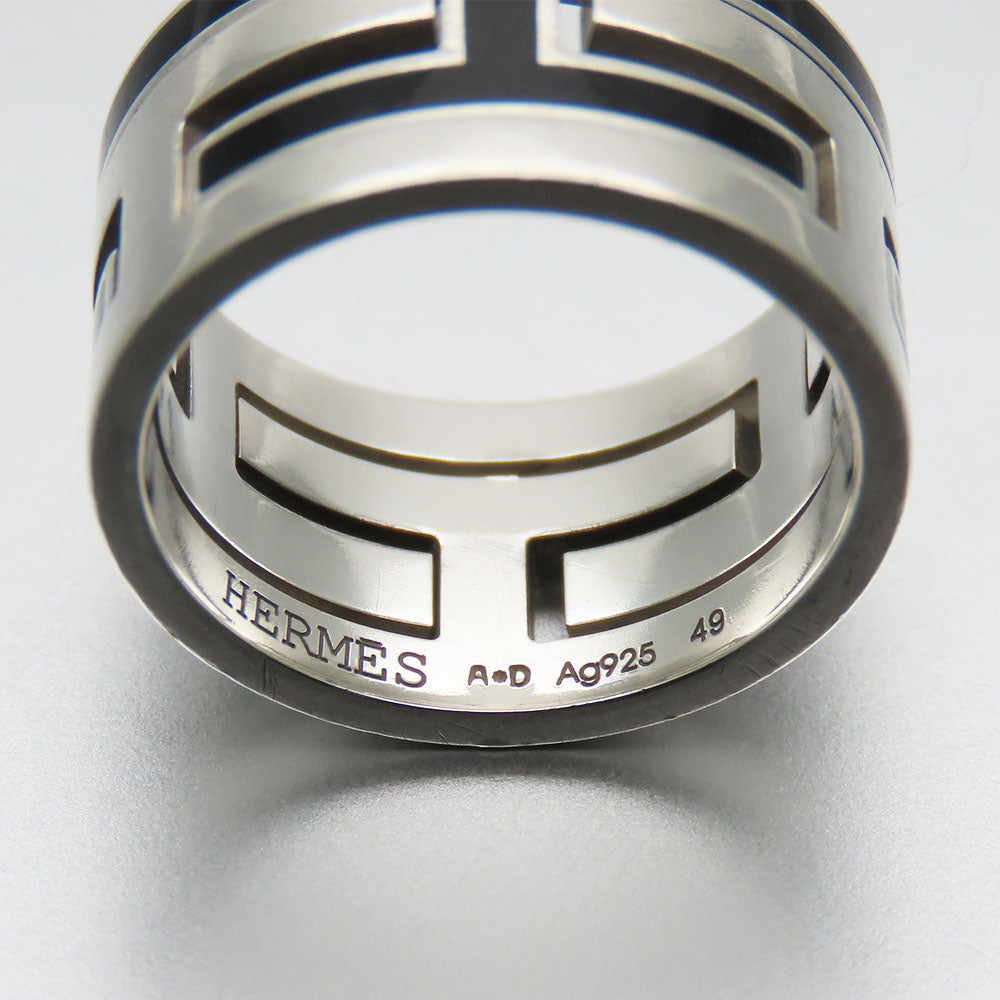 HERMES Ring Silver925 black Move ash