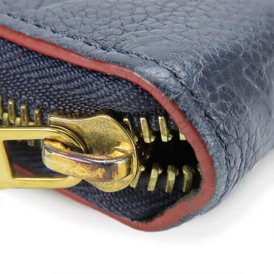 LOUIS VUITTON Long Wallet Purse M62121 Monogram Ann Platt Marine Rouge Zippy wallet Women Used Authentic