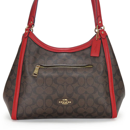 COACH Shoulder Bag C6232 Red Women Used Authentic