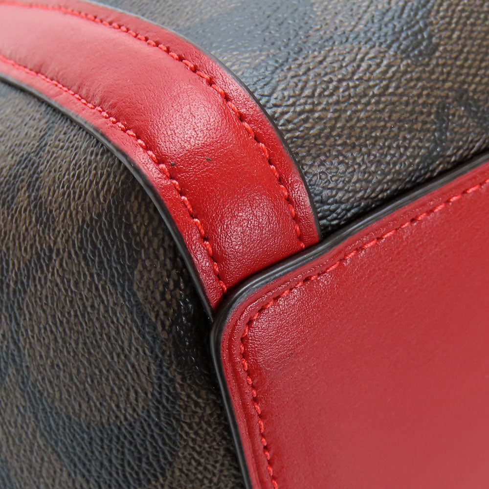 COACH Shoulder Bag C6232 Red Women Used Authentic