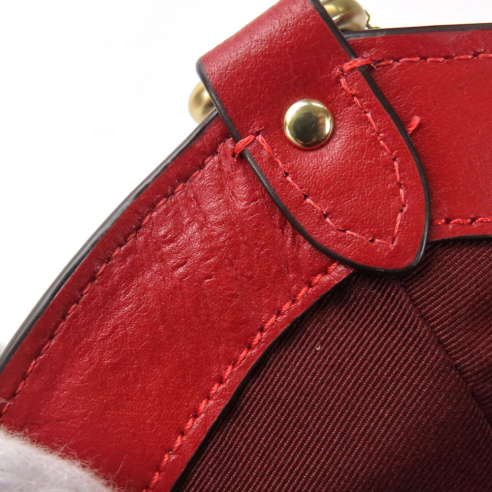 COACH Shoulder Bag C6232 Red Women Used Authentic