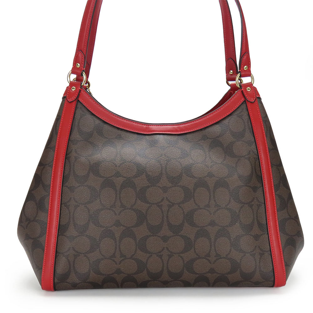 COACH Shoulder Bag C6232 Red Women Used Authentic