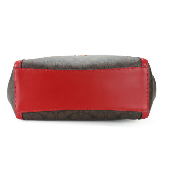 COACH Shoulder Bag C6232 Red Women Used Authentic