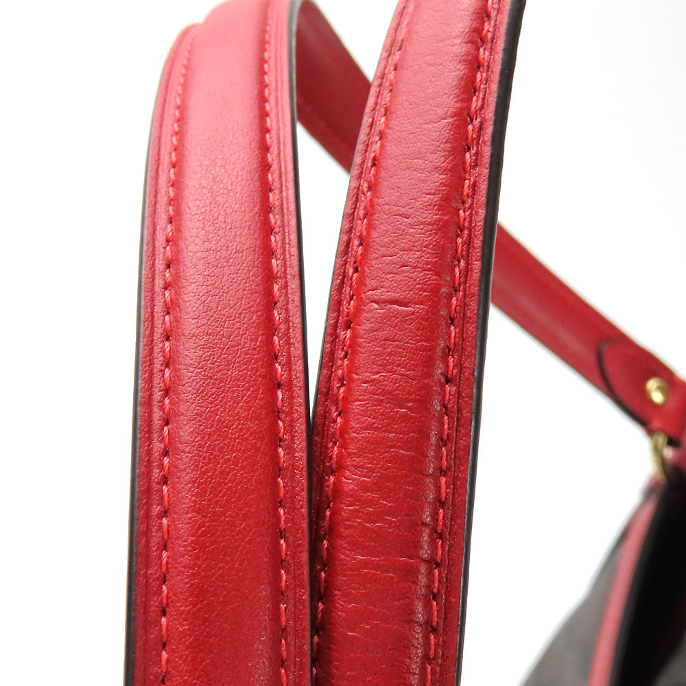 COACH Shoulder Bag C6232 Red Women Used Authentic