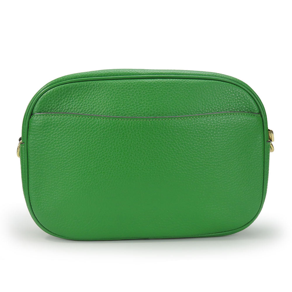 COACH Shoulder Bag CA207 leather green Camera bag Jamie Women Used Authentic