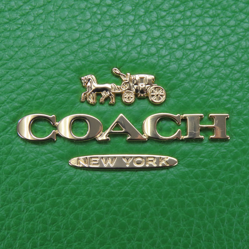 COACH Shoulder Bag CA207 leather green Camera bag Jamie Women Used Authentic