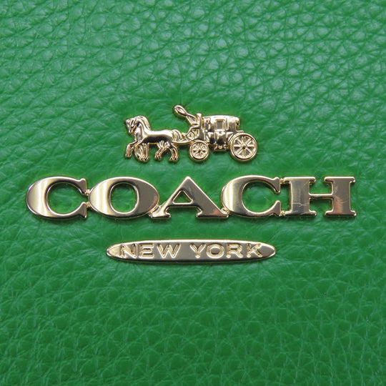 COACH Shoulder Bag CA207 leather green Camera bag Jamie Women Used Authentic