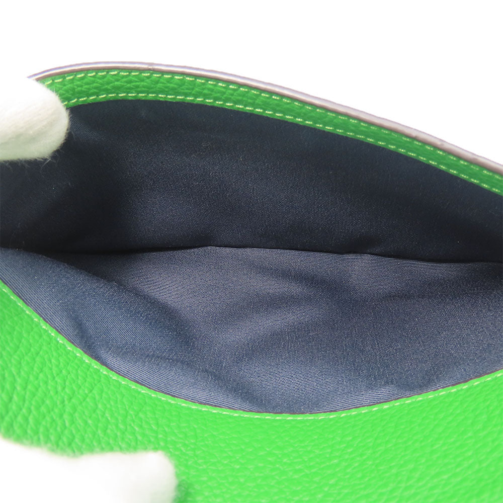 COACH Shoulder Bag CA207 leather green Camera bag Jamie Women Used Authentic