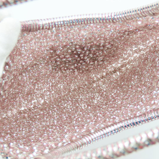 ANTEPRIMA Handbag PVC, Rhinestone pink wire Women Used Authentic