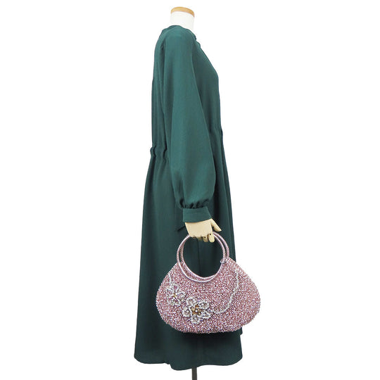 ANTEPRIMA Handbag PVC, Rhinestone pink wire Women Used Authentic