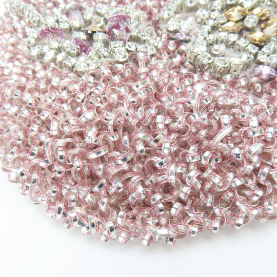 ANTEPRIMA Handbag PVC, Rhinestone pink wire Women Used Authentic