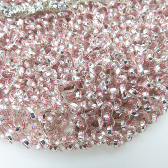 ANTEPRIMA Handbag PVC, Rhinestone pink wire Women Used Authentic