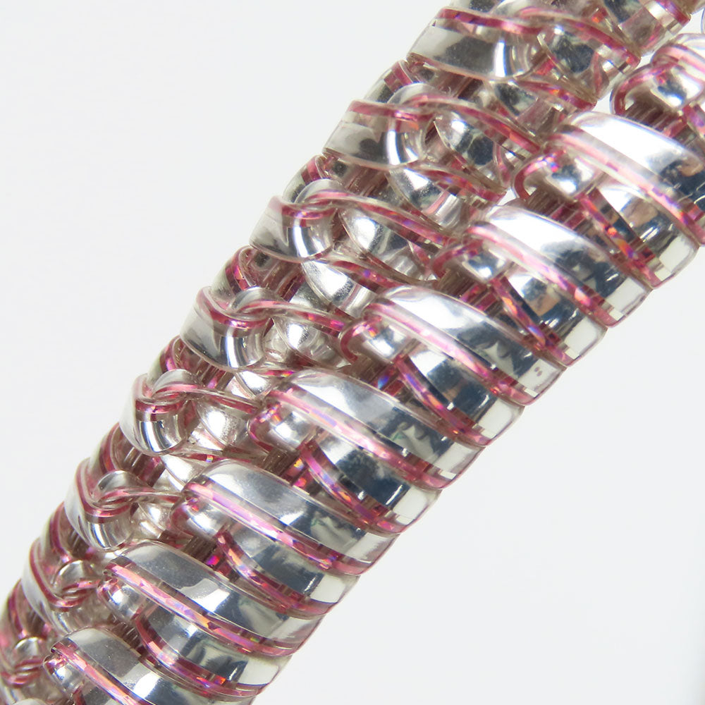 ANTEPRIMA Handbag PVC, Rhinestone pink wire Women Used Authentic