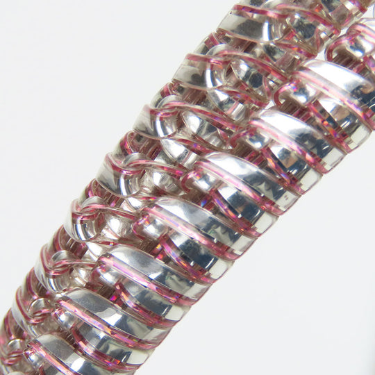 ANTEPRIMA Handbag PVC, Rhinestone pink wire Women Used Authentic