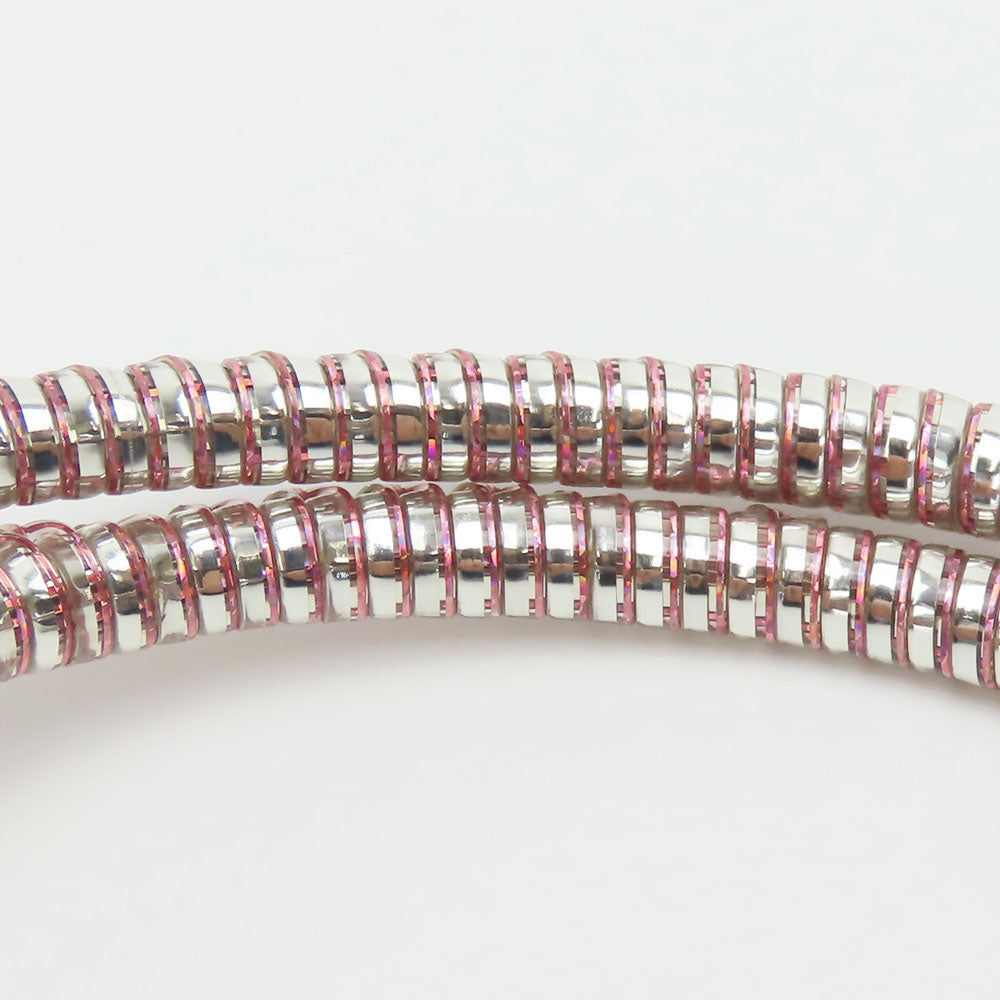 ANTEPRIMA Handbag PVC, Rhinestone pink wire Women Used Authentic