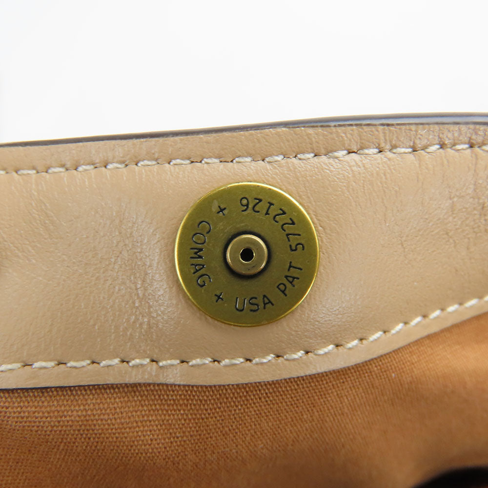 COACH Tote Bag 89077 leather beige Women Used Authentic