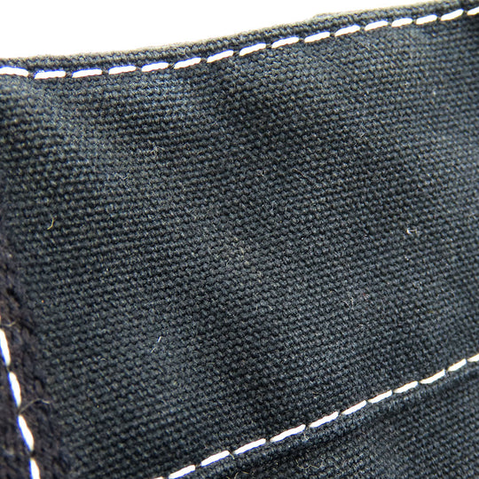 HERMES Tote Bag canvas black DeauvillePM Women Used Authentic