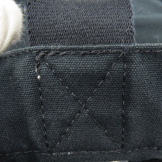 HERMES Tote Bag canvas black DeauvillePM Women Used Authentic