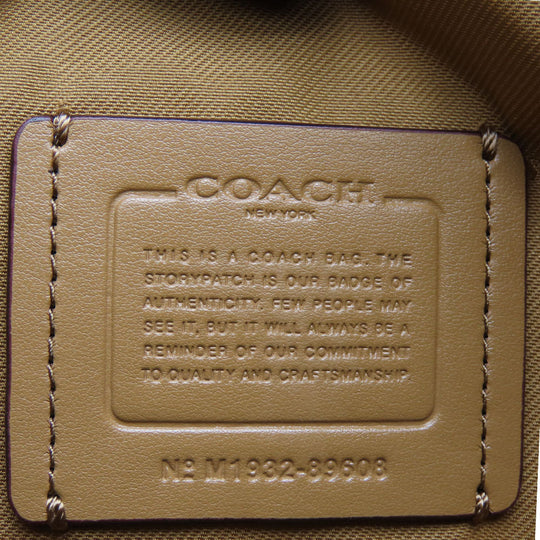 COACH Shoulder Bag 89608 PVC, Leather Brown Horse and carriage Women Used Authentic