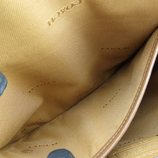 COACH Shoulder Bag 89608 PVC, Leather Brown Horse and carriage Women Used Authentic