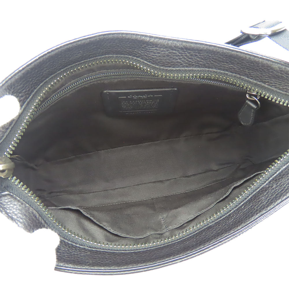 COACH Shoulder Bag C5291 Canvas, Leather black mens Used Authentic