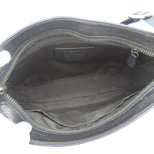 COACH Shoulder Bag C5291 Canvas, Leather black mens Used Authentic