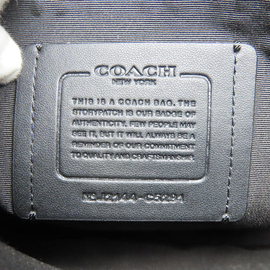 COACH Shoulder Bag C5291 Canvas, Leather black mens Used Authentic