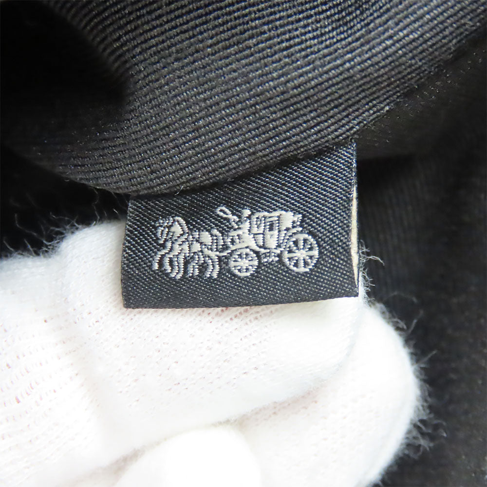 COACH Shoulder Bag C5291 Canvas, Leather black mens Used Authentic