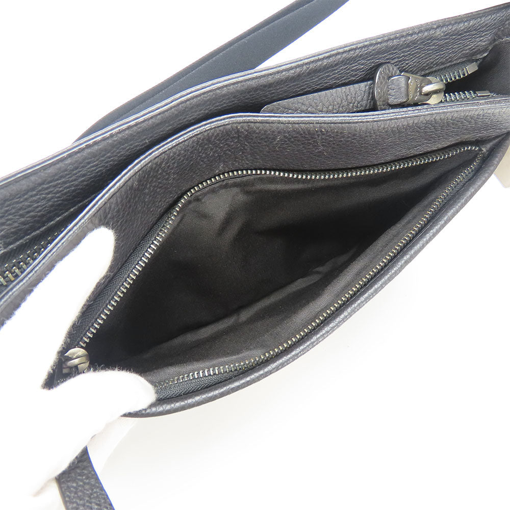 COACH Shoulder Bag C5291 Canvas, Leather black mens Used Authentic