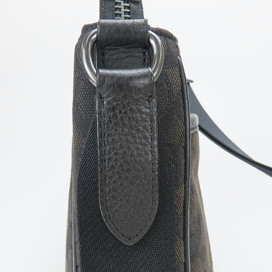 COACH Shoulder Bag C5291 Canvas, Leather black mens Used Authentic