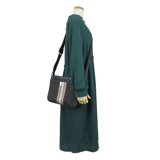 COACH Shoulder Bag C5291 Canvas, Leather black mens Used Authentic