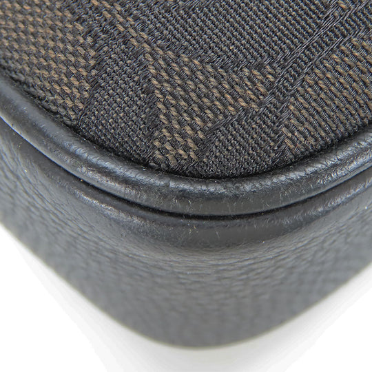 COACH Shoulder Bag C5291 Canvas, Leather black mens Used Authentic