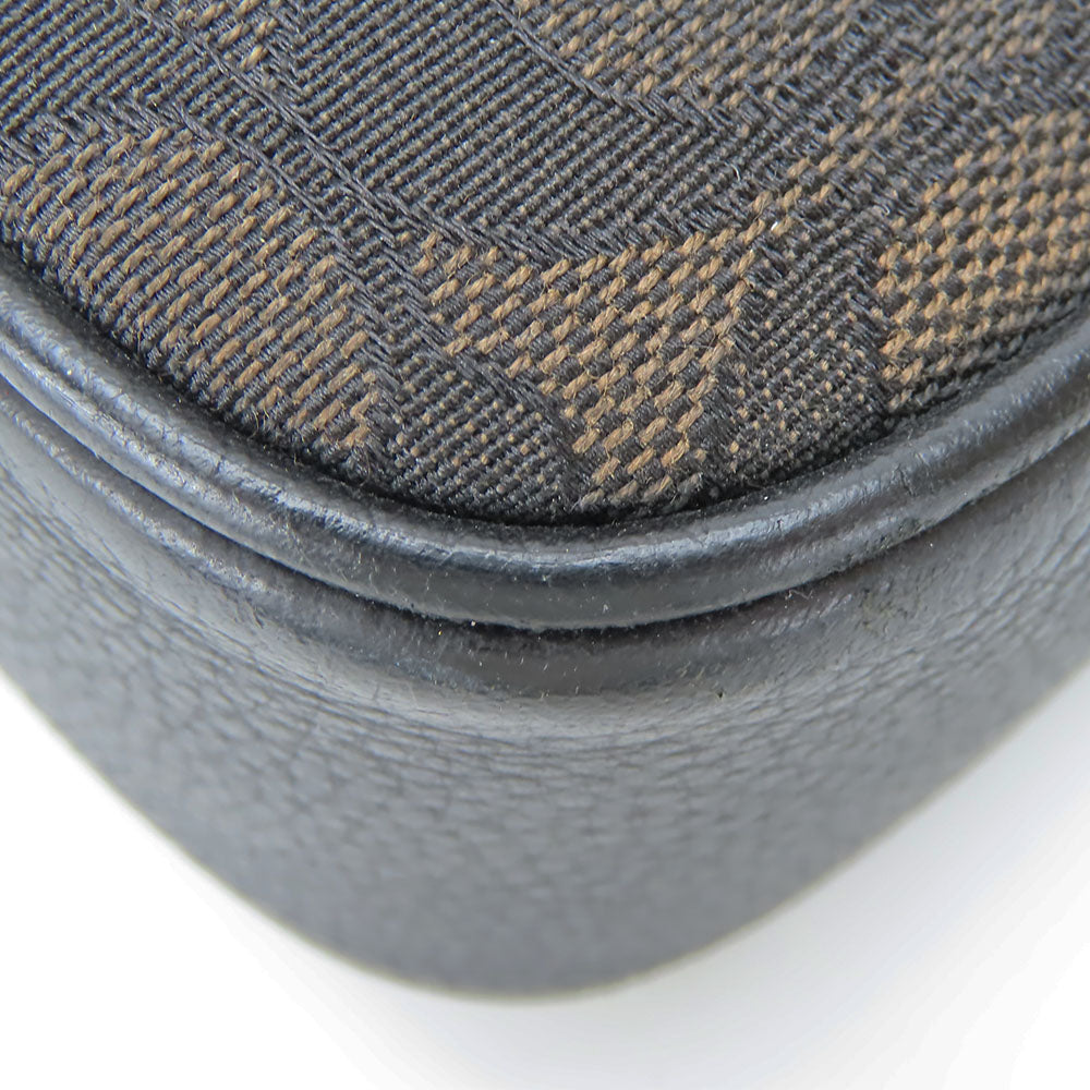 COACH Shoulder Bag C5291 Canvas, Leather black mens Used Authentic