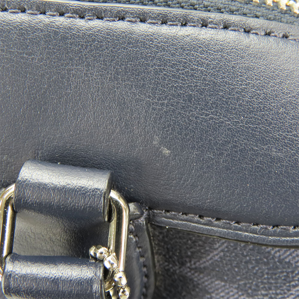 COACH Handbag F78263 leather Navy Women Used Authentic