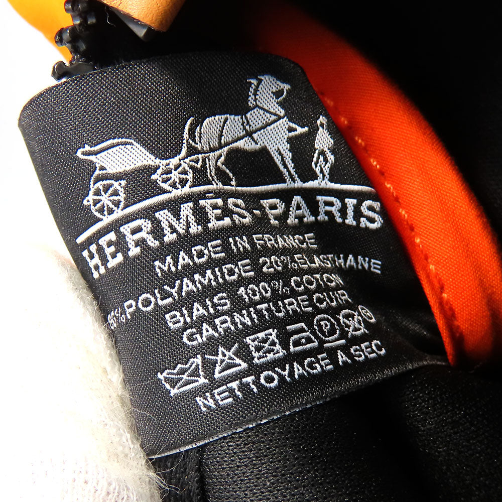 HERMES Pouch Polyurethane Orange Neovan Thalassa PM