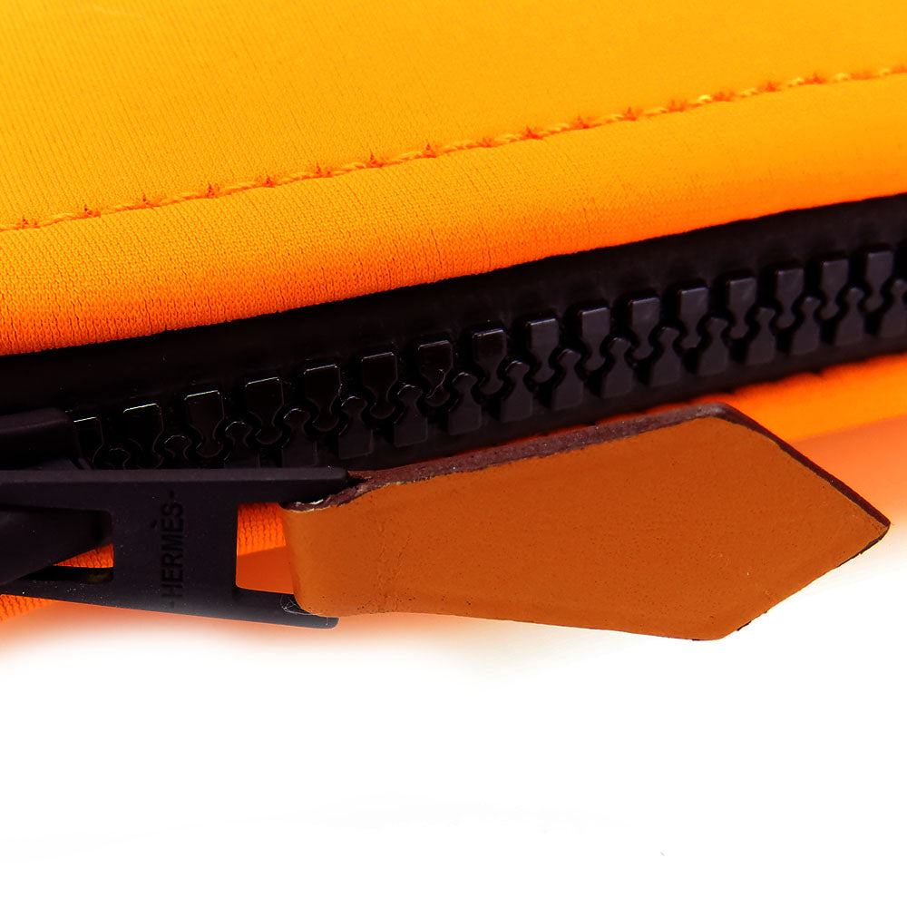 HERMES Pouch Polyurethane Orange Neovan Thalassa PM