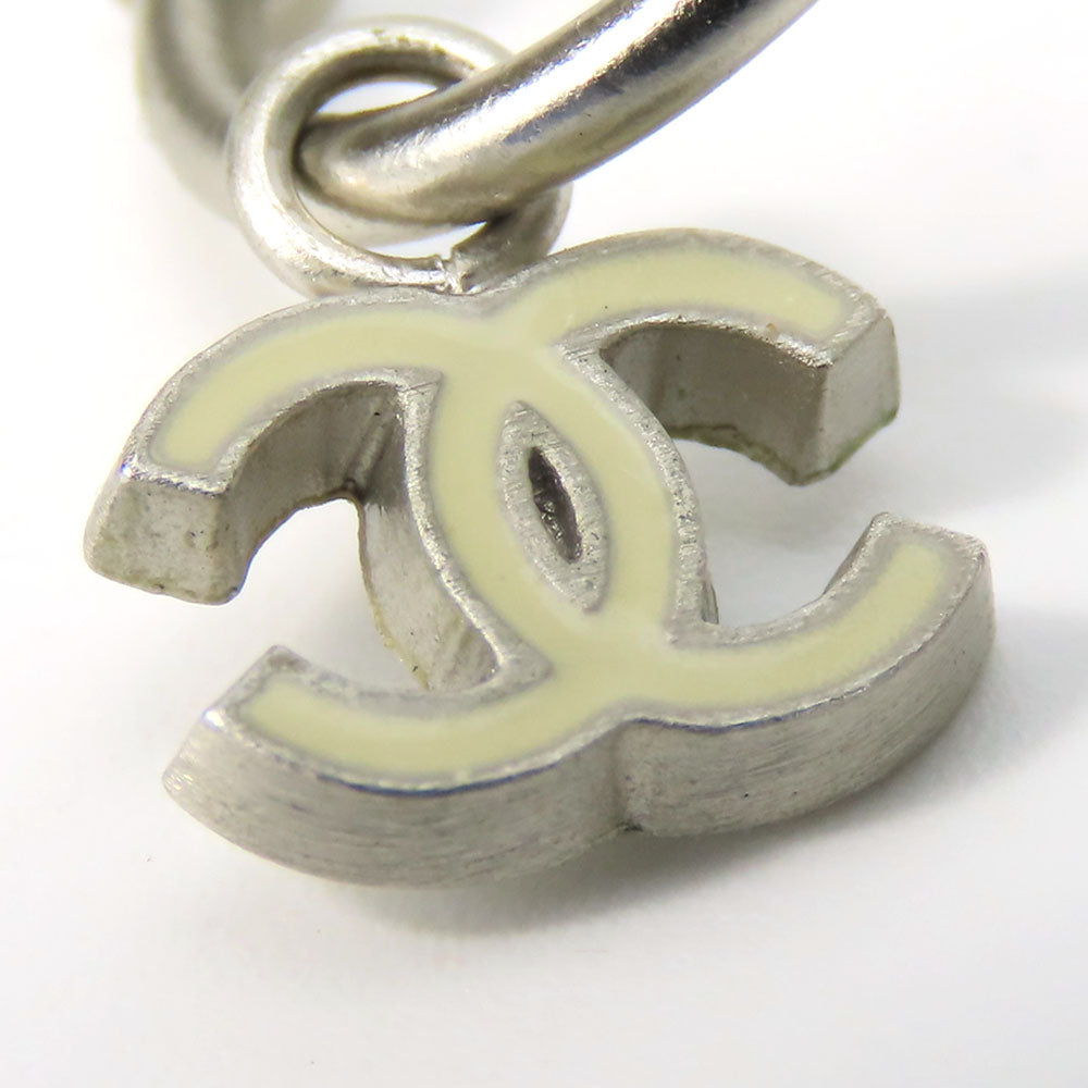 CHANEL Pierce metal white COCO Mark Women Used Authentic