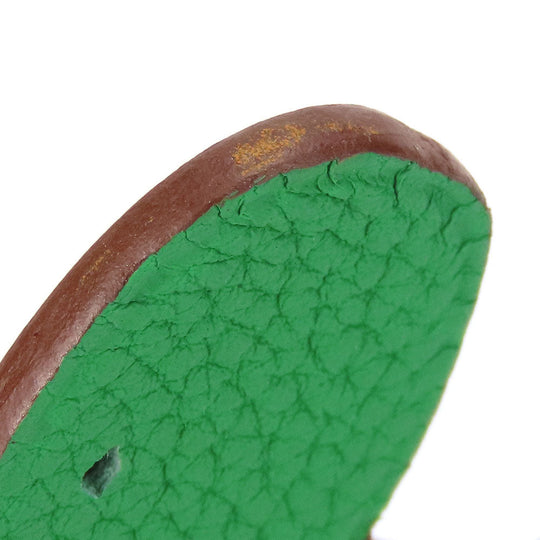 HERMES Bag charm Epsom , Taurillon Clemence green Petite Ash Turtle GM Women Used Authentic