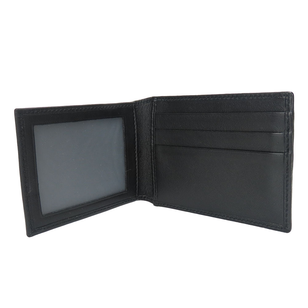 GUCCI Bifold Wallet 333042 Sima leather black Micro GG mens Used Authentic