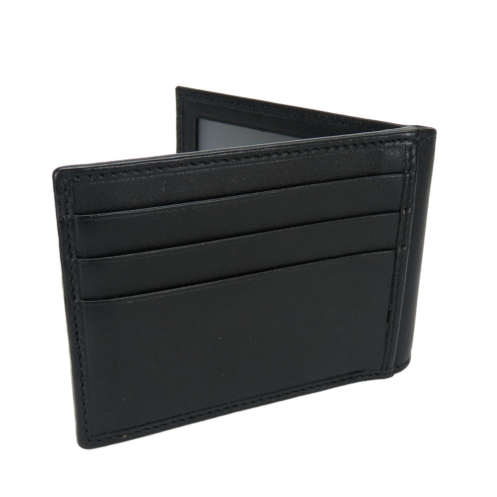 GUCCI Bifold Wallet 333042 Sima leather black Micro GG mens Used Authentic