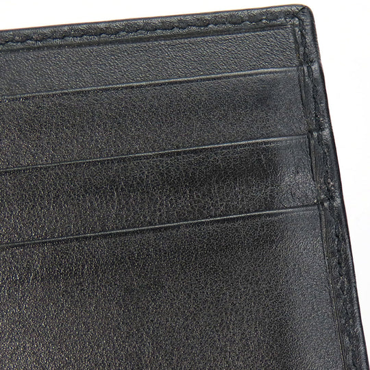 GUCCI Bifold Wallet 333042 Sima leather black Micro GG mens Used Authentic