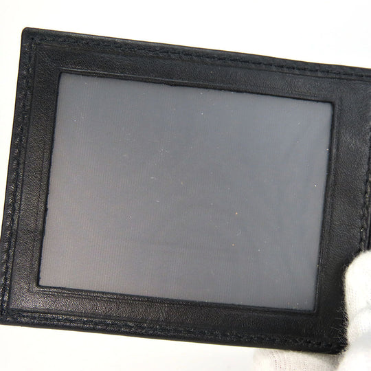 GUCCI Bifold Wallet 333042 Sima leather black Micro GG mens Used Authentic